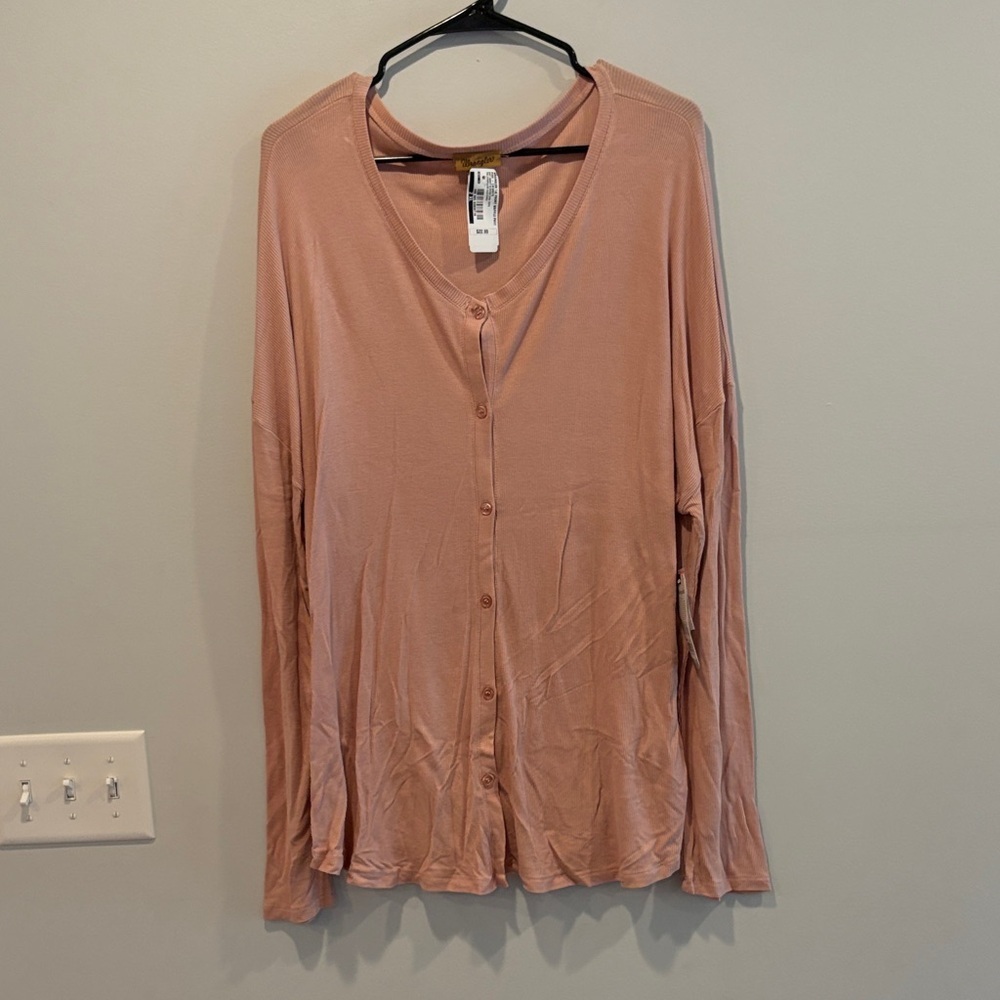 Wrangler Women's Soft Pink Button-Down Shirt